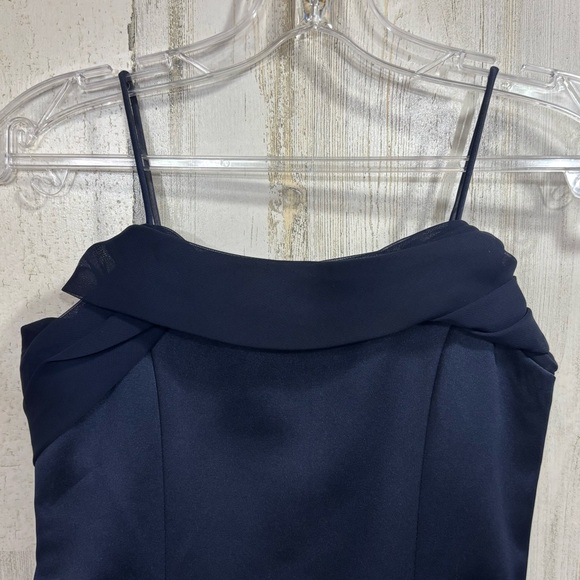 David’s Bridal Michaelangelo Junior Bridesmaid Girls Navy Blue Dress‎ - Picture 2 of 9